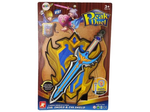 ZESTAW NIEBIESKI WOJOWNIKA MIECZ TARCZA Z PIANKI EVA.