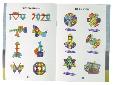 ZJEŻDŻALNIA DLA KULEK PODŚWIETLANY TOR KLOCKI MAGNETYCZNE 75 ELEMENTÓW