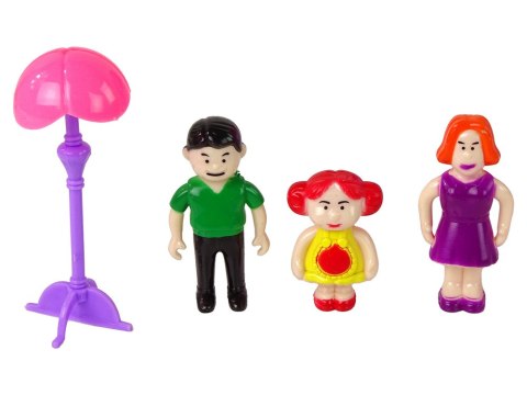 DOMEK DLA LALEK MEBELKI AKCESORIA FIGURKI RÓŻOWY