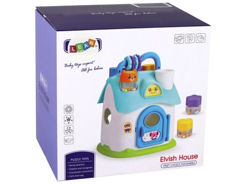 DOMEK SORTER INTERAKTYWNY RÓŻOWY PUZZLE EDUKACYJNY