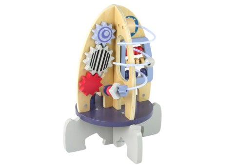 DREWNIANA RAKIETA EDUKACYJNA KORALIKI KOŁA ZĘBATE