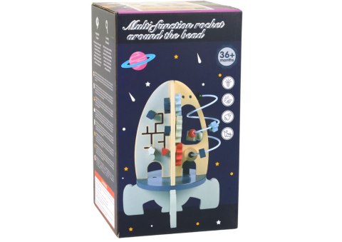 DREWNIANA RAKIETA EDUKACYJNA KORALIKI KOŁA ZĘBATE