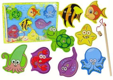DREWNIANY ZESTAW DO ŁOWIENIA ZWIERZĄT MORSKICH