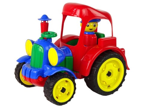 DUŻY TRAKTOR CIĄGNIK POJAZD FARMA FIGURKA GUMOWE KOŁA