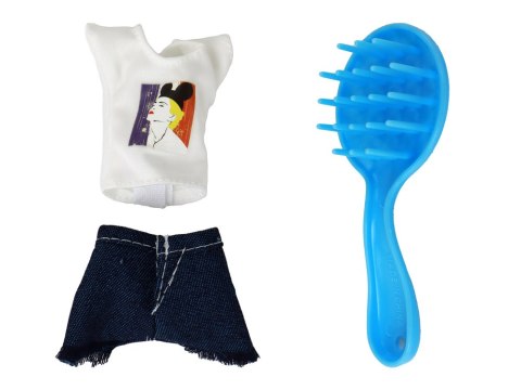 LALKA DLA DZIECI DŁUGIE BLOND WŁOSY SZLAFROK NIEBIESKI WANNA ŁAZIENKA