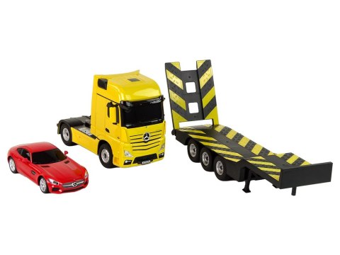 LAWETA AUTKO R/C MERCEDES-BENZ 1:26 ŻÓŁTE CZERWONE