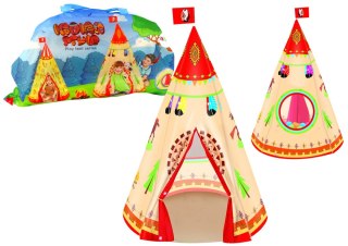 NAMIOT TIPI DLA DZIECI STYL INDIAŃSKI OGRÓD KREMOWY 160 CM X 105 CM