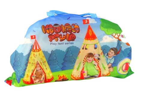 NAMIOT TIPI DLA DZIECI STYL INDIAŃSKI OGRÓD KREMOWY 160 CM X 105 CM
