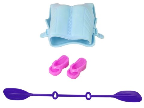 ZESTAW LALKA AKCESORIA KAJAK POMARAŃCZOWY