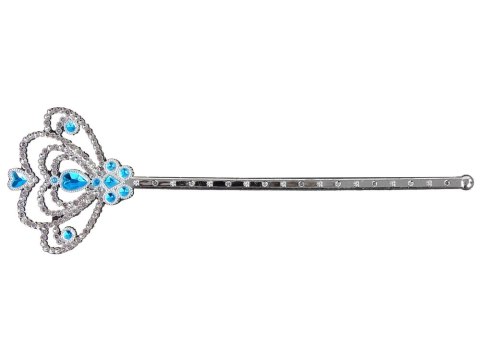 ZESTAW DLA MAŁEJ KSIĘŻNICZKI KORONA BAL KARNAWAŁOWY NIEBIESKI AKCESORIA