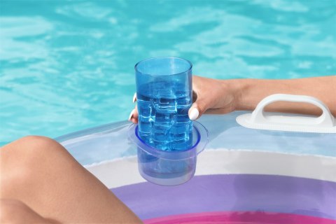 DMUCHANE KOŁO DO PŁYWANIA PODWÓJNE 186 X 116 CM TĘCZOWE BESTWAY 43648