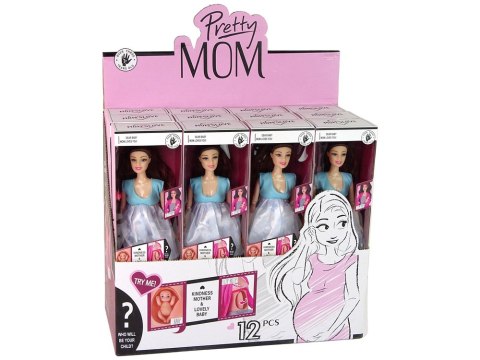 LALKA DLA DZIECI W CIĄŻY NIEBIESKA SUKIENKA