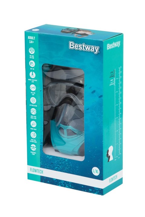 MASKA DO NURKOWANIA PEŁNOTWARZOWA MASKA ​​DO SNORKELINGU L/XL BESTWAY 24058