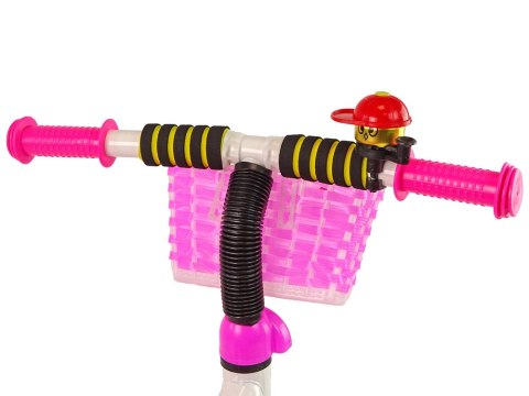 ROWER TRÓJKOŁOWY PRO100 RÓŻOWY KOSZYK KOŁA EVA