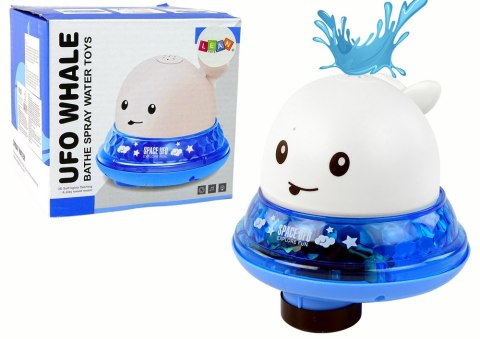 WIELORYB TRYSKAJĄCY WODĄ Z PODSTAWKĄ ZABAWKA DO KĄPIELI BIAŁA