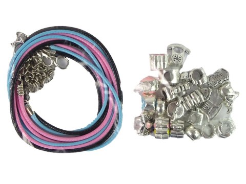 ZESTAW BRANSOLETEK, ŁAŃCUSZKÓW ORAZ KOLOROWYCH KORALIKÓW DO BIŻUTERII