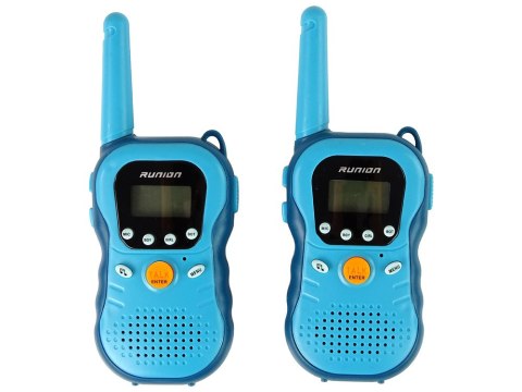 ZESTAW WALKIE TALKIES KRÓTKOFALÓWKI DLA DZIECI NIEBIESKIE 2 SZT.