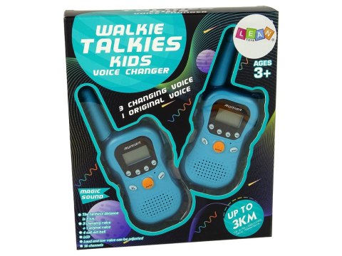 ZESTAW WALKIE TALKIES KRÓTKOFALÓWKI DLA DZIECI NIEBIESKIE 2 SZT.