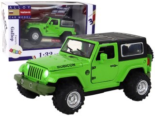 AUTO TERENOWE NAPĘD FRYKCYJNY NA BATERIE METALOWY ZIELONY 1:32