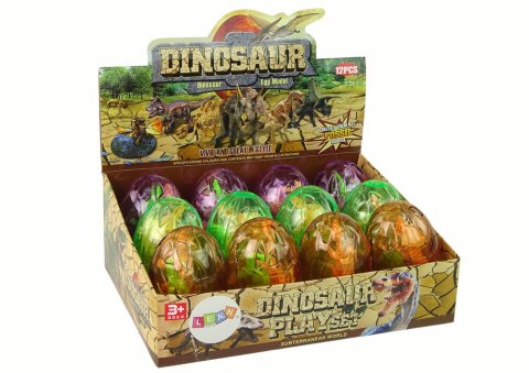 DUŻE JAJO DINOZAURA 2 FIGURKI JAJKO DINOZAURY 9 CM