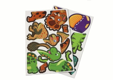 EDUKACYJNY ZESTAW PUZZLI MAGNETYCZNYCH Z MOTYWEM DINOZAURÓW