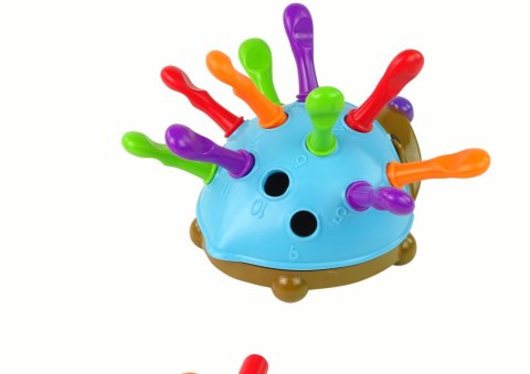 JEŻYK UKŁADANKA NIEBIESKI KOLOROWE KOLCE