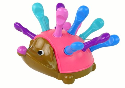 JEŻYK UKŁADANKA RÓŻOWY KOLOROWE KOLCE