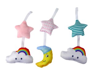 KARUZELA ŁÓŻECZKOWA DLA DZIECI DŹWIĘK NIEBO RÓŻOWA