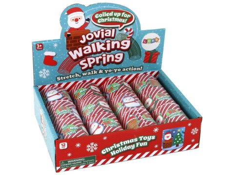 KULTOWA SPRĘŻYNA BIAŁO CZERWONA MOTYW ŚWIĄTECZNY RELAKSACYJNA 6CM