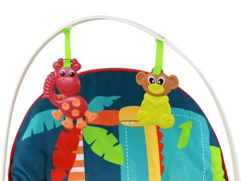 LEŻACZEK BUJACZEK 2W1 DZIECIĘCY BUJAK FOTELIK DŹWIĘKI WIBRACJE DINOZAURY