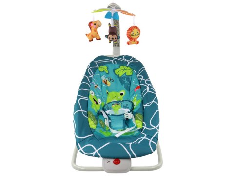 LEŻACZEK BUJACZEK 2W1 DZIECIĘCY BUJAK FOTELIK DŹWIĘKI WIBRACJE ŻABKA