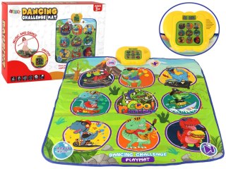 MATA DO TAŃCZENIA Z MOTYWEM DINOZAURÓW 90CM X 86CM