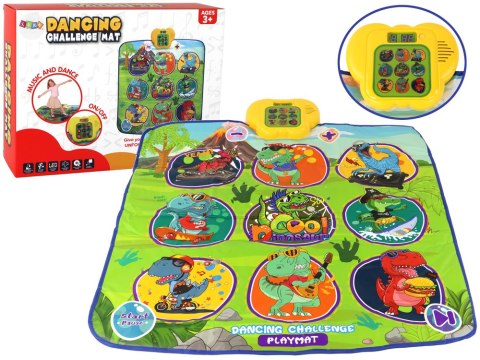 MATA DO TAŃCZENIA Z MOTYWEM DINOZAURÓW 90CM X 86CM