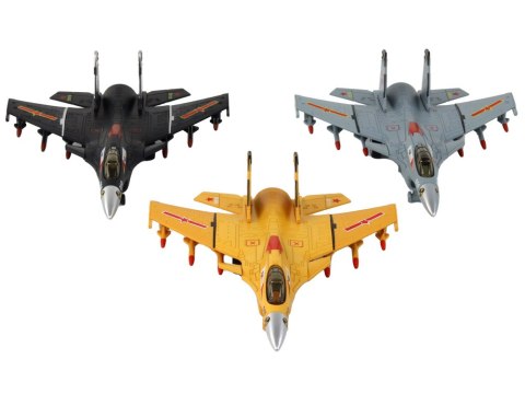 MODEL SAMOLOTU Z NAPĘDEM FRYKCYJNYM SZARY CZARNY LUB ŻÓŁTY