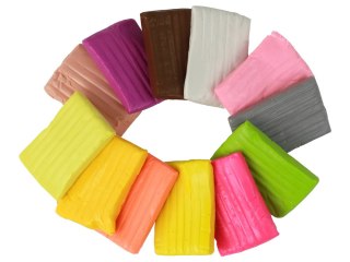 MODELINA 12 KOLORÓW PASTELOWE ŻYWE KOLORY MIX ZESTAW