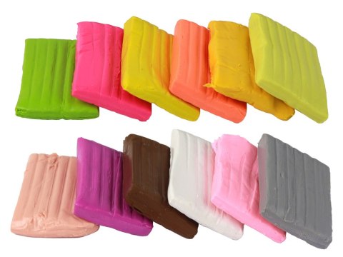 MODELINA 12 KOLORÓW PASTELOWE ŻYWE KOLORY MIX ZESTAW