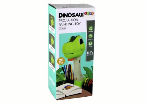 PROJEKTOR DO RYSOWANIA DINOZAUR DŹWIĘKI AKCESORIA