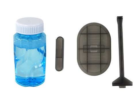 SAMOLOT BAŃKI MYDLANE WYRZUTNIA PISTOLET CZERWONY