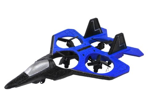 SAMOLOT DRON RC NIEBIESKI MYŚLIWIEC ZDALNIE STEROWANY PILOT