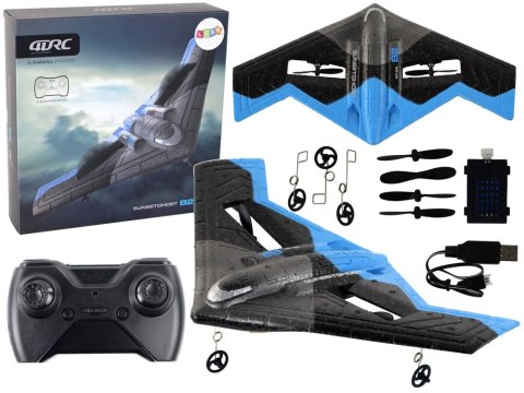 SAMOLOT R/C 4D-G4 ŚWIATŁA NIEBIESKI CZARNY