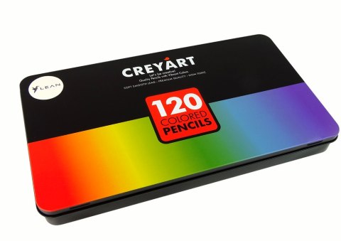 ZESTAW 120 KREDEK ARTYSTYCZNYCH METALOWY POJEMNIK