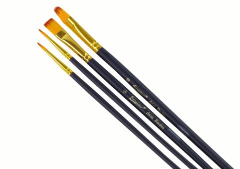 ZESTAW ARTYSTY PĘDZLE 4 KSZTAŁTY