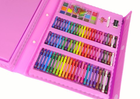 ZESTAW ARTYSTYCZNY WALIZKA RÓŻOWA 208 ELEMENTÓW