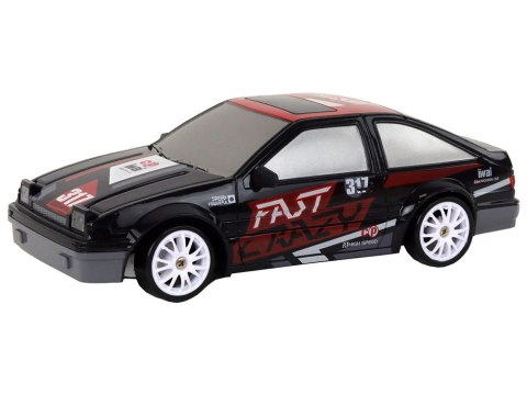 AUTKO SPORTOWE ZDALNIE STEROWANE R/C 1:24 CZARNE WYMIENNE KOŁA