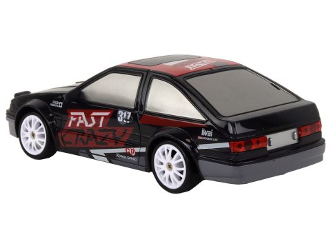 AUTKO SPORTOWE ZDALNIE STEROWANE R/C 1:24 CZARNE WYMIENNE KOŁA