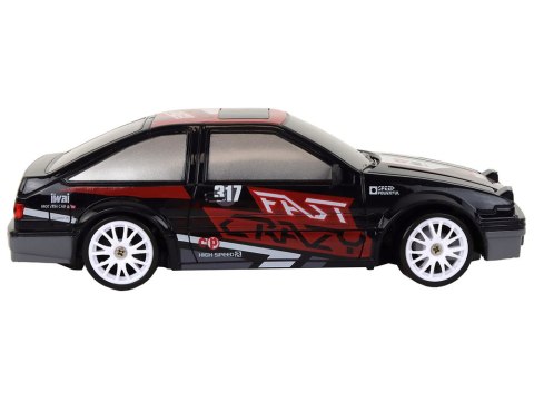 AUTKO SPORTOWE ZDALNIE STEROWANE R/C 1:24 CZARNE WYMIENNE KOŁA