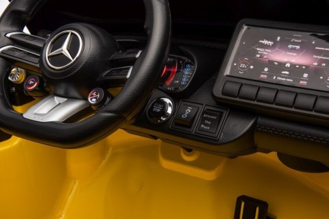 AUTO NA AKUMULATOR MERCEDES AMG SL63 ŻÓŁTY LAKIEROWANY
