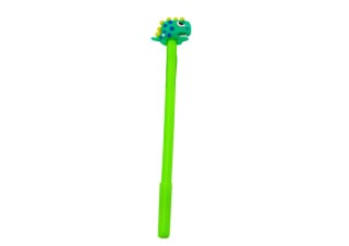 DŁUGOPIS Z DINOZAUREM ZATYCZKA CZARNY WKŁAD MIX FIOLETOWY ZIELONY 0.5MM