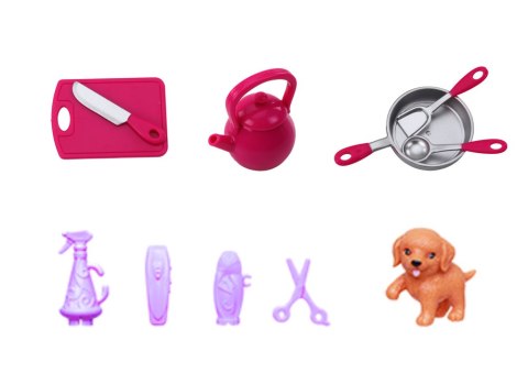 LALKA ANLILY 4W1 LEKARZ FRYZJER KUCHARKA ZWIERZĘTA UBRANIA AKCESORIA