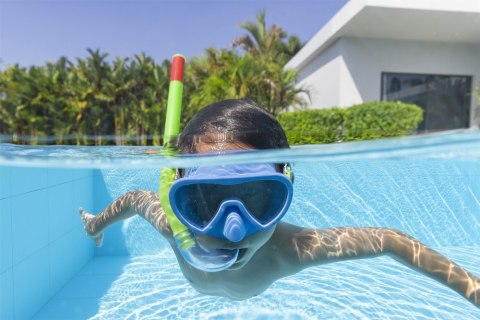 MASKA Z RURKĄ DO NURKOWANIA ZIELONO- NIEBIESKA BESTWAY 24036